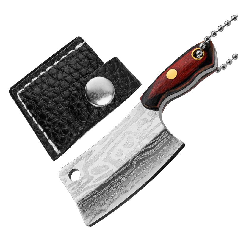 DIY Steel Wood Mini Pocket Knife Car Keychain Fishing Accessory and Bottle Opener