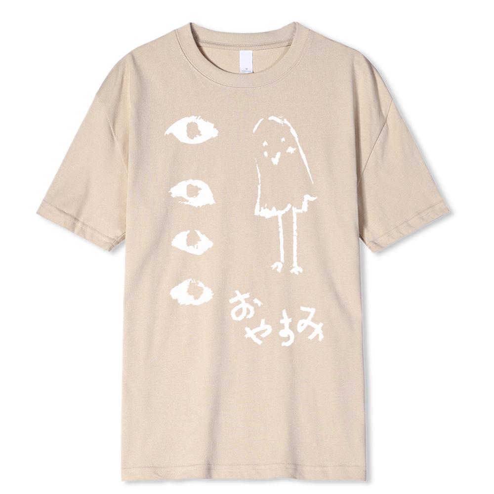 Oyasumi PunPun Modal Print Camisetas Engraçadas Anime Streetwear Camisetas Homens Mulheres Manga Curta Moda Harajuku Desenho Animado Camiseta