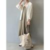 Round Neck One Button Sun Shirt Women's Spring and Summer Loose Cardigan Seven-tenths Sleeve Cardigan