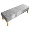 Velvet Embossed Piano Stool Cover Home Dressing Room Bench Printed Elastic Dust Cover Soft Stretch Dining Room Chair Protector