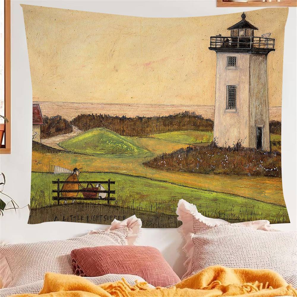 

1PC SSam Toft Retro Nostalgia Colorful Tapestry Wall Hanging Bohemian Wall Tapestries Mandala Wall Hanging Sheets 74x94cm(29x37in)