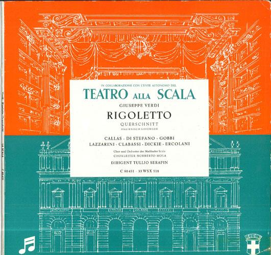 

LP Record VERDI CALLAS DI STEFANO GOBBI S Rigoletto Groser Querschnitt In It C8043133CX1582 COLUMBIA Germany Classical Used