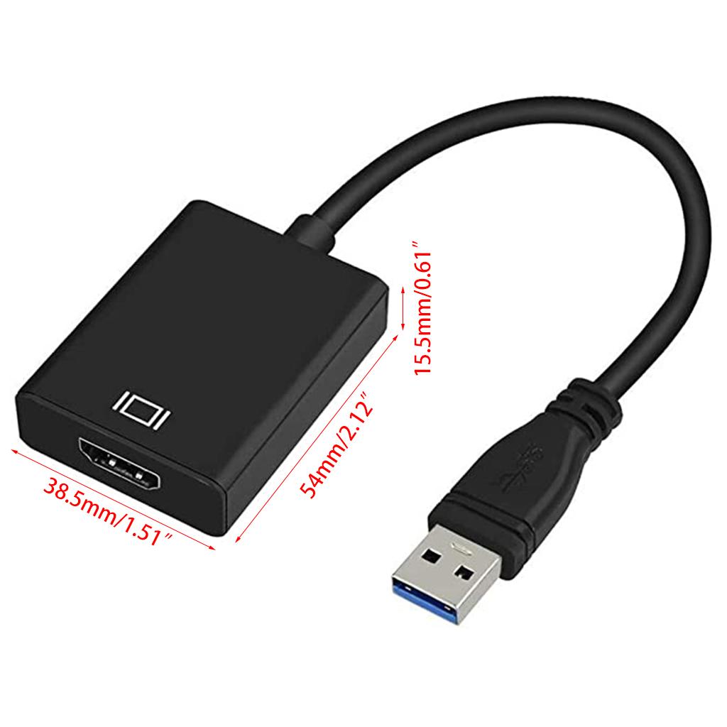 1080P USB 3.0/2.0 To HDMI-Compatible Converter Multi Display Graphic Adapter for PC Laptop Projector External Video Card