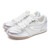 New FILA Trail Curved Edge Shoes Breathable And Lightweight Low Top Casual Shoes Women's White Silver F12W522114FWS