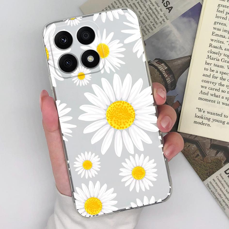 Telefonfodral För Honor Magic5 Pro 9S 9X Pro 20S 30S X8a X7a 8A Pro Bakstycke Fjärilsblomma Transparent Stötsäker Mjuk Silikon För Honor Bumper