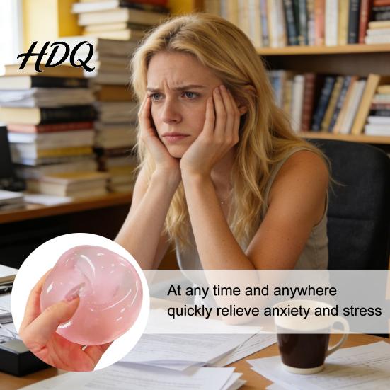 Moldable Stress Ball Shapeable Clear Squeeze Anxiety Relief DIY Tool Slow Rising Stretchy Transparent Sensory Fidget Toy Anti-anxiety Hand Exerciser