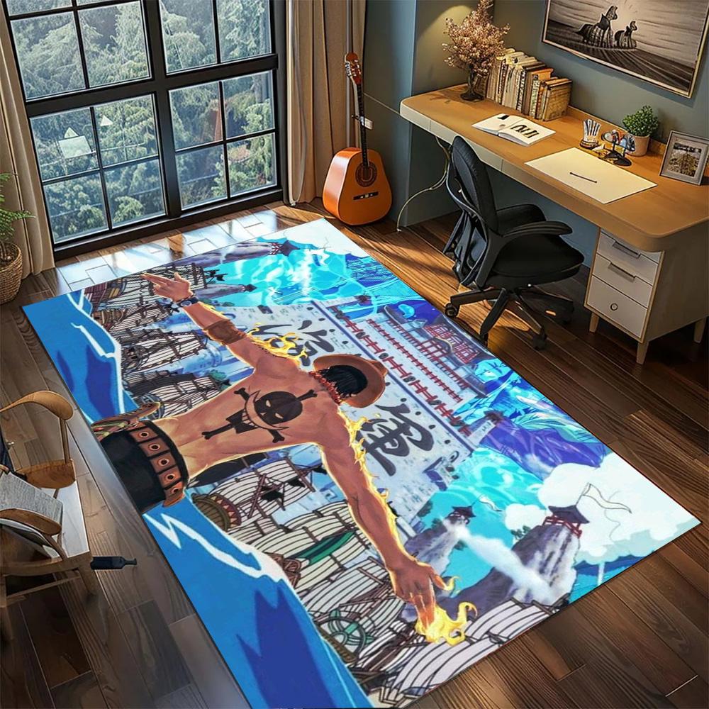 

Luffy Washable Interior Floor Mat, Non Slip Large Area Rug Carpet Fashion Gamer Room Bedroom.-TING 60x90cm