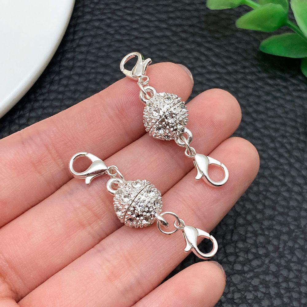 10-Style Multi-Color Round Magnetic Lobster Clasp Charms for DIY Bracelet & Necklace Jewelry
