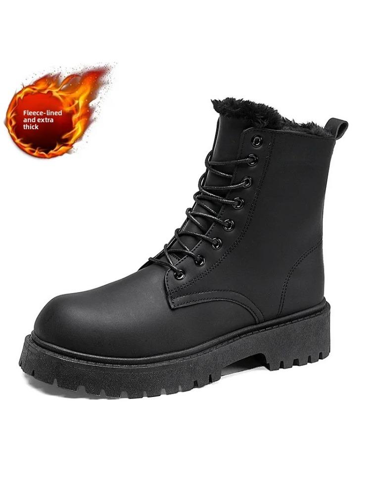 

Men s Plush High Top Boots with Fashionable Street Style and Versatile Design Soft and Warm 46