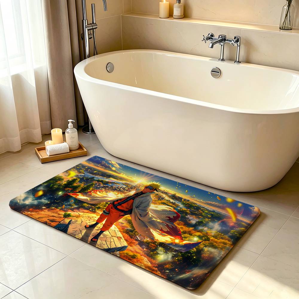 Cool-naruto-S Classic Carpet Bathroom Anti-slip Mat Door Mat Home Decoration Mat Entrance Door Mat Scratch-resistant Door Mat