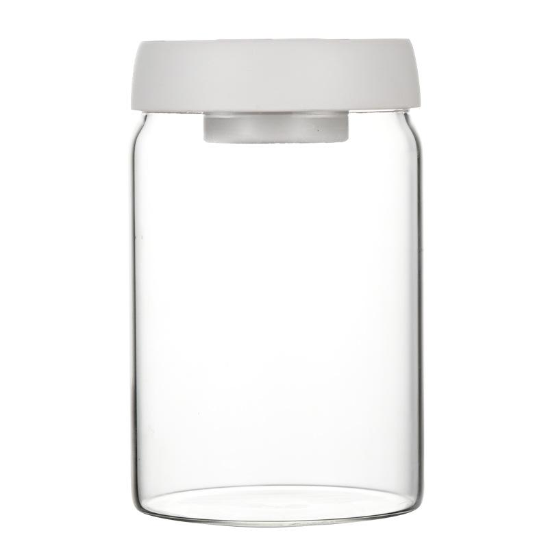 1800ml Coffee Beans Vacuum Sealed Tank Glass Food Storage Press Type Fresh-keeping Coffee Jar Air Extraction Transparent Jars