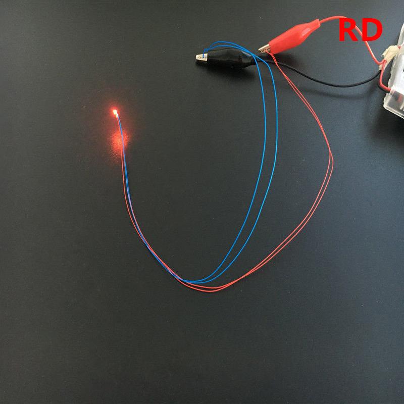 

Color Flash Light 0805 With Wire Patch Small Light Aircraft Model Car Model Single Flash Turn Model Light червоний