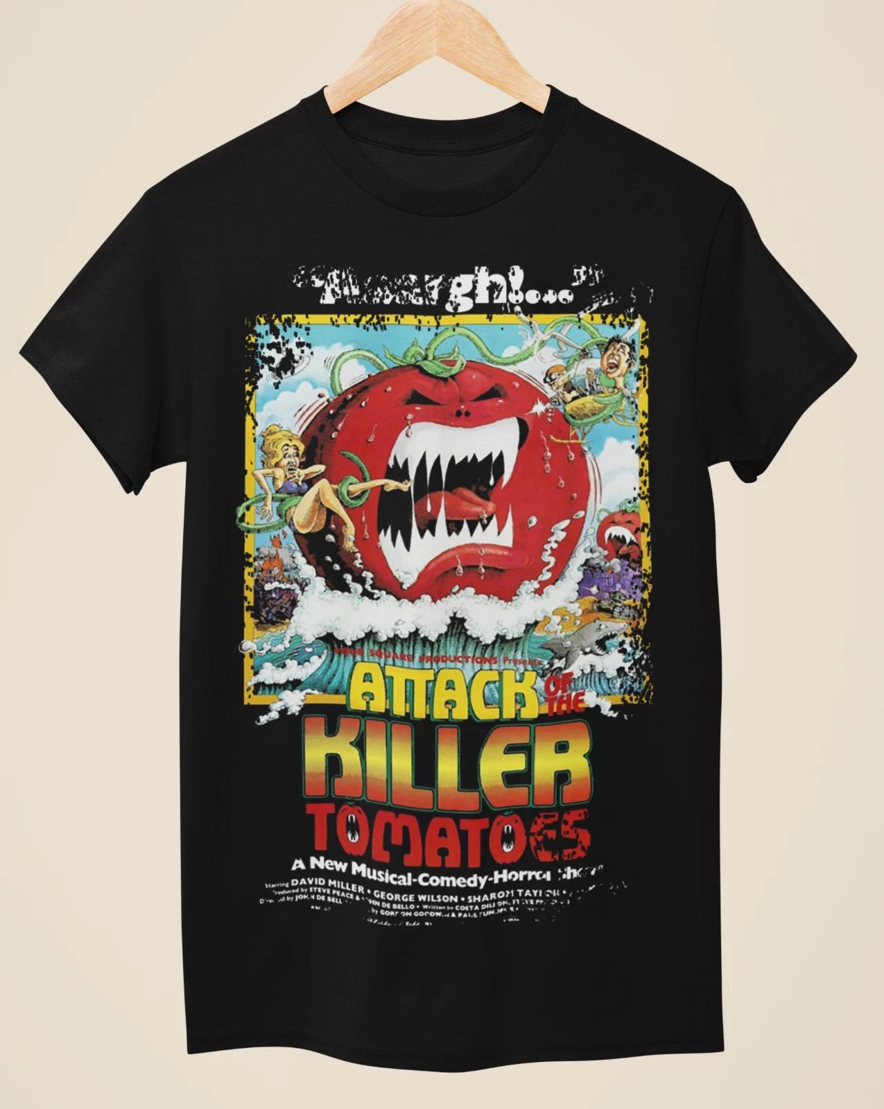 Attack of the Killer Tomatoes - Movie Poster Inspired Unisex Black T-shirt L