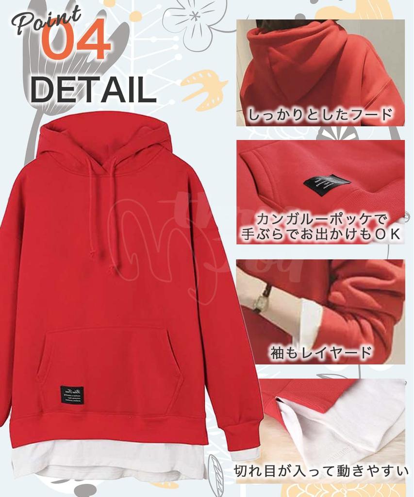 Tre Joy Kvinnors Lös Passform Koreansk Stil Huvtröja Sweatshirt, Vinröd, Storlek S