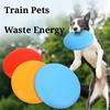 Dog Flying Disc Durable Rubber Flying Disc Dog Toy - Indestructible Rubber Dog Flying Disc - Puncture Resistant & Bite Resistant