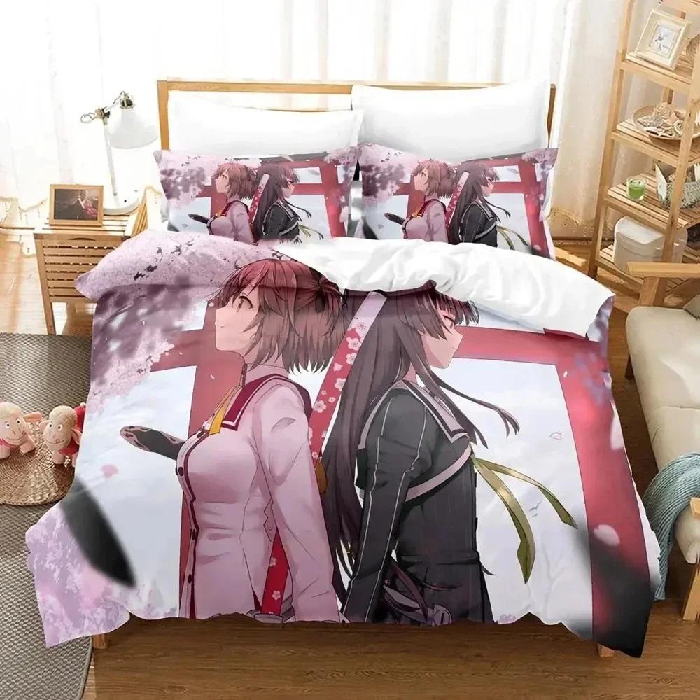 

3D Toji no Miko Kanami Etou Bedding Set Printed Bed Set With Pillowcase Duvet Cover Soft Queen King Size Bedclothes Home 70x133cm 2pcs