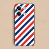 Red Blue Stripe Mobile Phone Case for Xiaomi Redmi Note 14 13 12 11 S Pro Plus 4G 5G Colorful Printing Cover Pretty Luxury Cover