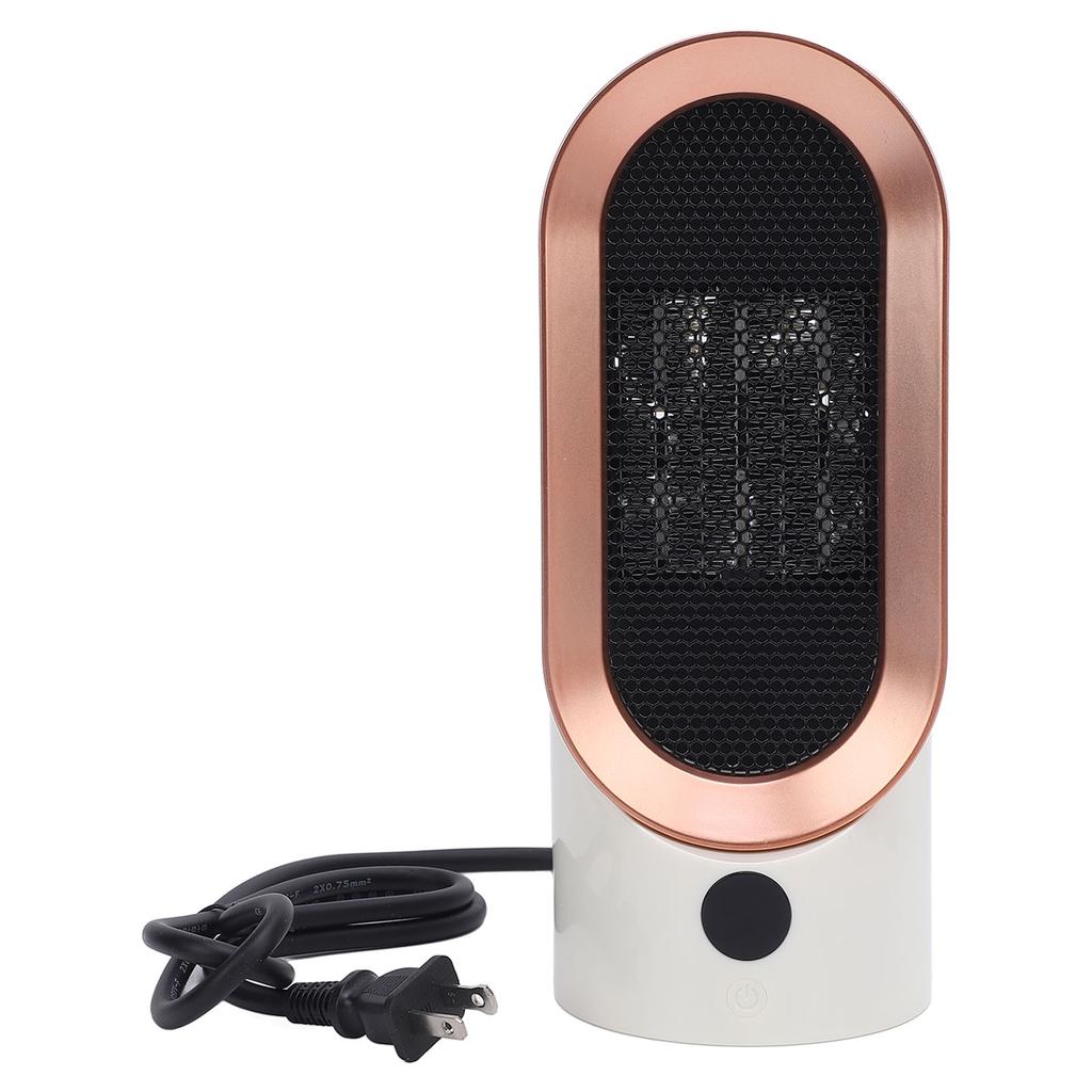 Space Heater 800W PTC Ceramic Fast Heating Quiet Portable Electric Desktop Heater for Bedroom