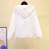 Women's Summer Hooded Zipper Thin Jacket Sun Protection Windbreaker