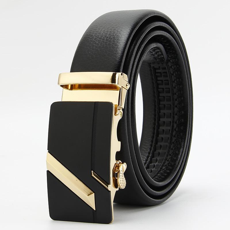 Microfiber Edging Automatic Buckle Belt  Men's Casual Belt  Men's Trouser Belt