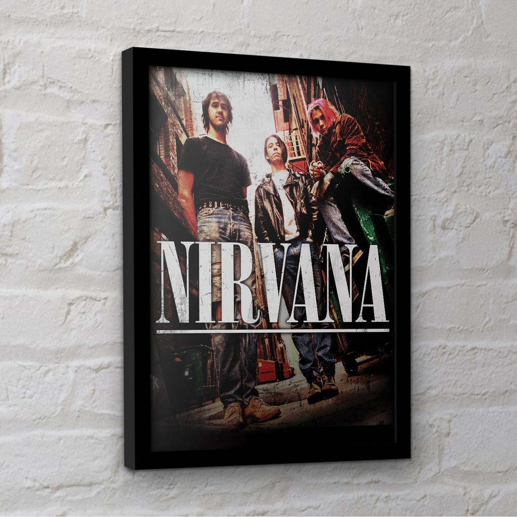 Nirvana Gruppe Gerahmtes Poster