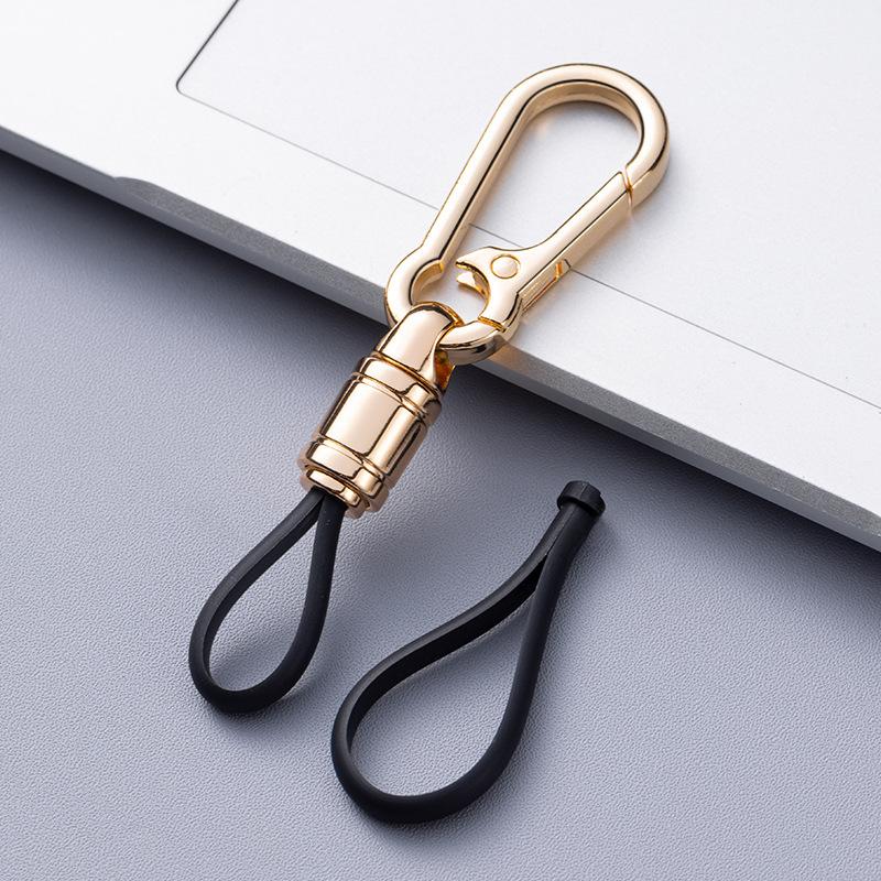 Car Key Chain Pendant Metal Simple Key Chain Men's Waist Hanging Buckle Ring Pendant High-end Business Anti-lost Key Chain