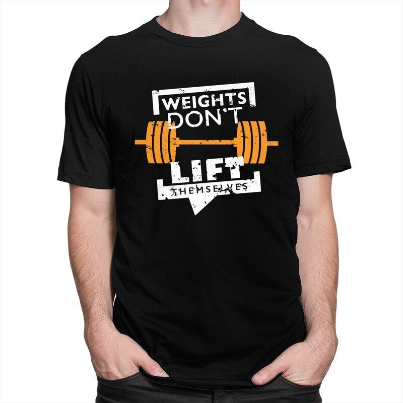 Individuelle Fitness-Zitate T-Shirts für Männer, Baumwolle, Sport, Bodybuilding, Workout, Freizeit