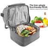 7L Portable Double Layers Insulated Bento Bag Lunchbox Tote for School Office Picnic