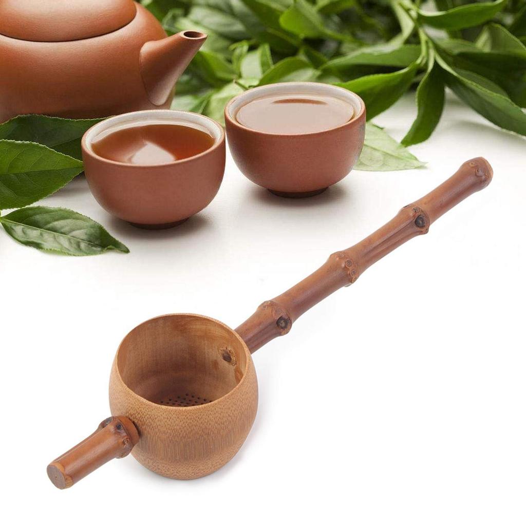 Natürlicher Bambus Tee Filter Sieb, ein Teestunden-Begleiter aus Bambus (Bambusstab mit Löchern)