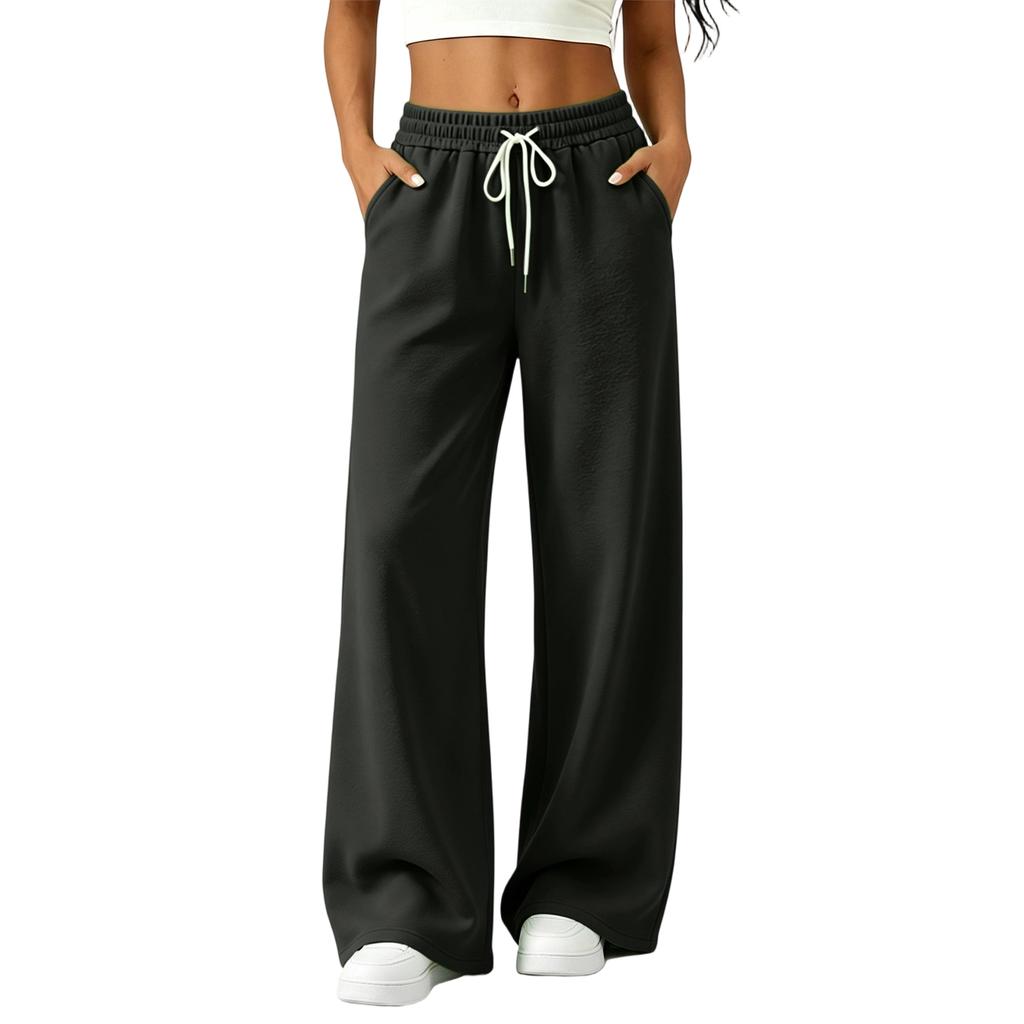 Women's Loose Fit Casual Straight Leg Sweatpants with Elastic Waist, Color