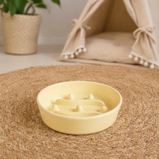 Pet Slow Feeder Bowl Dog Bowl Ceramic Anti-vomiting Non-Slip