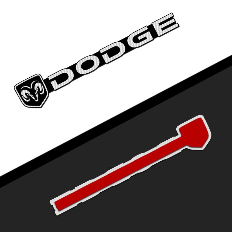 2/4 Stück 3D Aluminium Auto Audio Lautsprecher Dekorieren Badge Aufkleber für Dodge Caliber Ram 1500 Stratus Dart Caravan Charger Grand Caravan Journey
