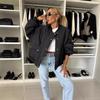 New, Winter Solid Color Long-sleeved Casual Button-up Zipper Cotton Jacket Women's Clothing