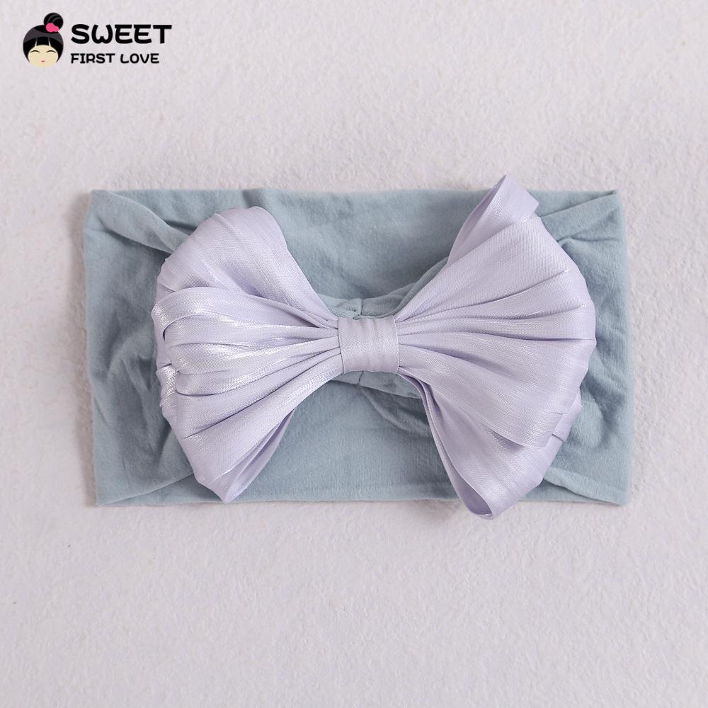Niansheng Silk Bow Children's Headband - Soft Nylon Cute Princess Accessory