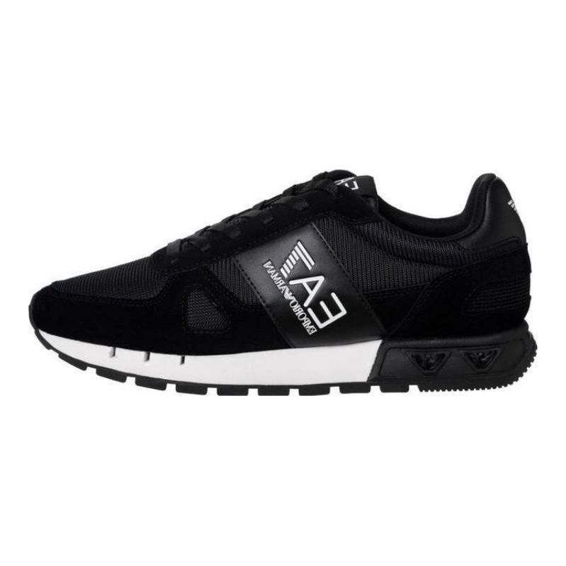 Emporio Armani Pu Comfortable Versatile Low-Top Casual Shoes Men sneaker Black X8X151XK354A120