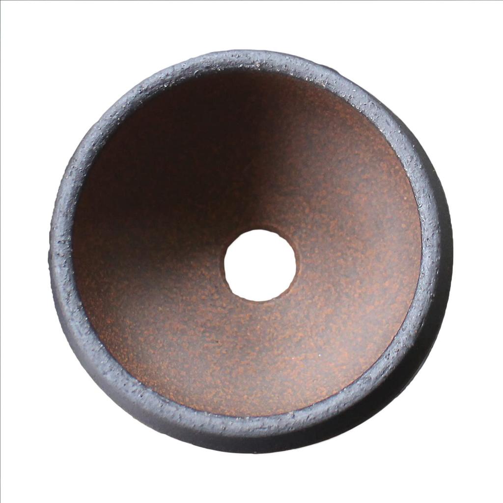 Umekichi Bonsai Black Round Bonsai Pot Yokkaichi Banko for Tuberous Compact Supplies, (2.5cm (approx. 8.5cm)), Ware, Wildflowers, Houseplants, Agave,