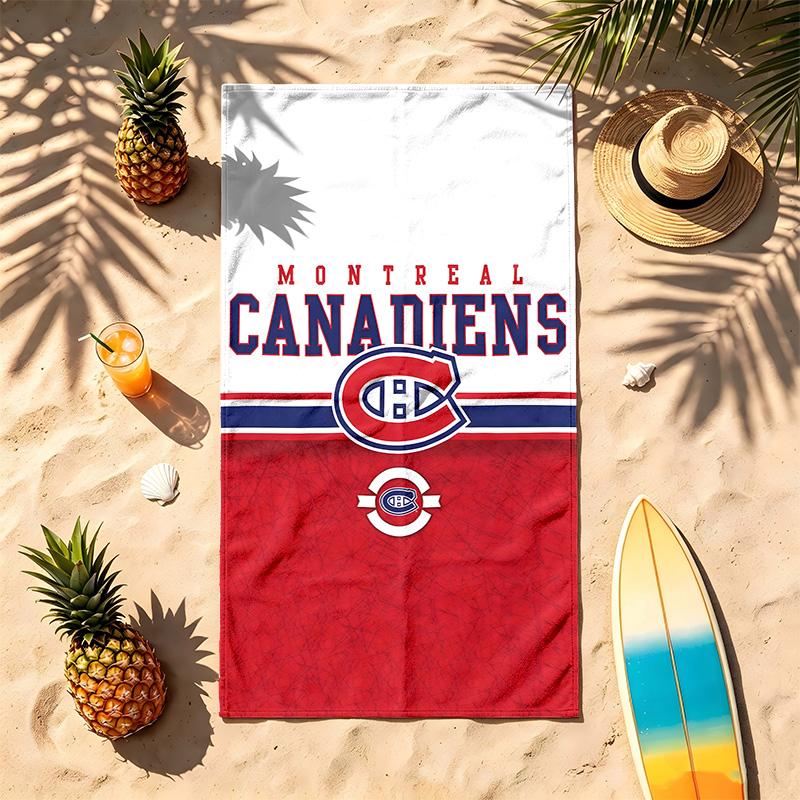 Montreal Canadiens (1) Theme Beach Towel Sand Resistant Soft And Comfortable Suitable For The Pool Camping Yoga And Diving A Travel