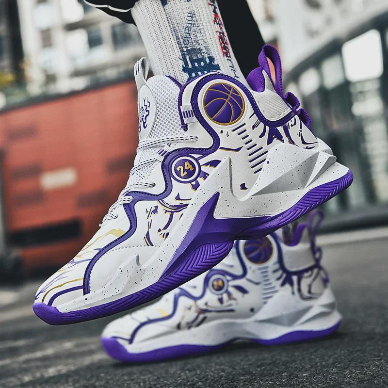 Winter Style Anti-Slip Leather Waterproof Basketball Sneakers for Couples