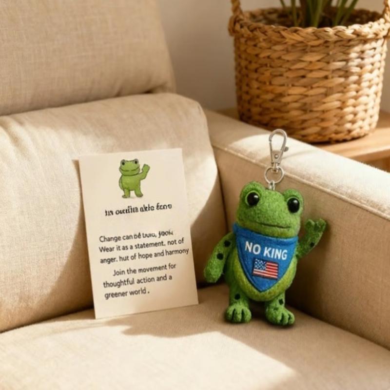 Cartoon Acrylic Resist Frog Keychain Pendant Backpack Hangings Decoration Gifts 1pc