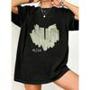 Oversized T Shirt Black Wut Aicg Print Graphic Tee Casual Streetwear Fashion Top For Women Summer Outfit