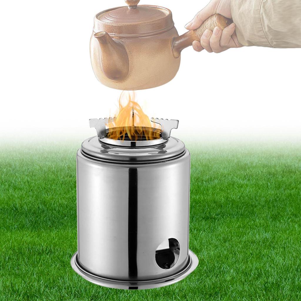 Camping Furnace Firewood Burning for Outdoor Cooking BBQ Backpacking