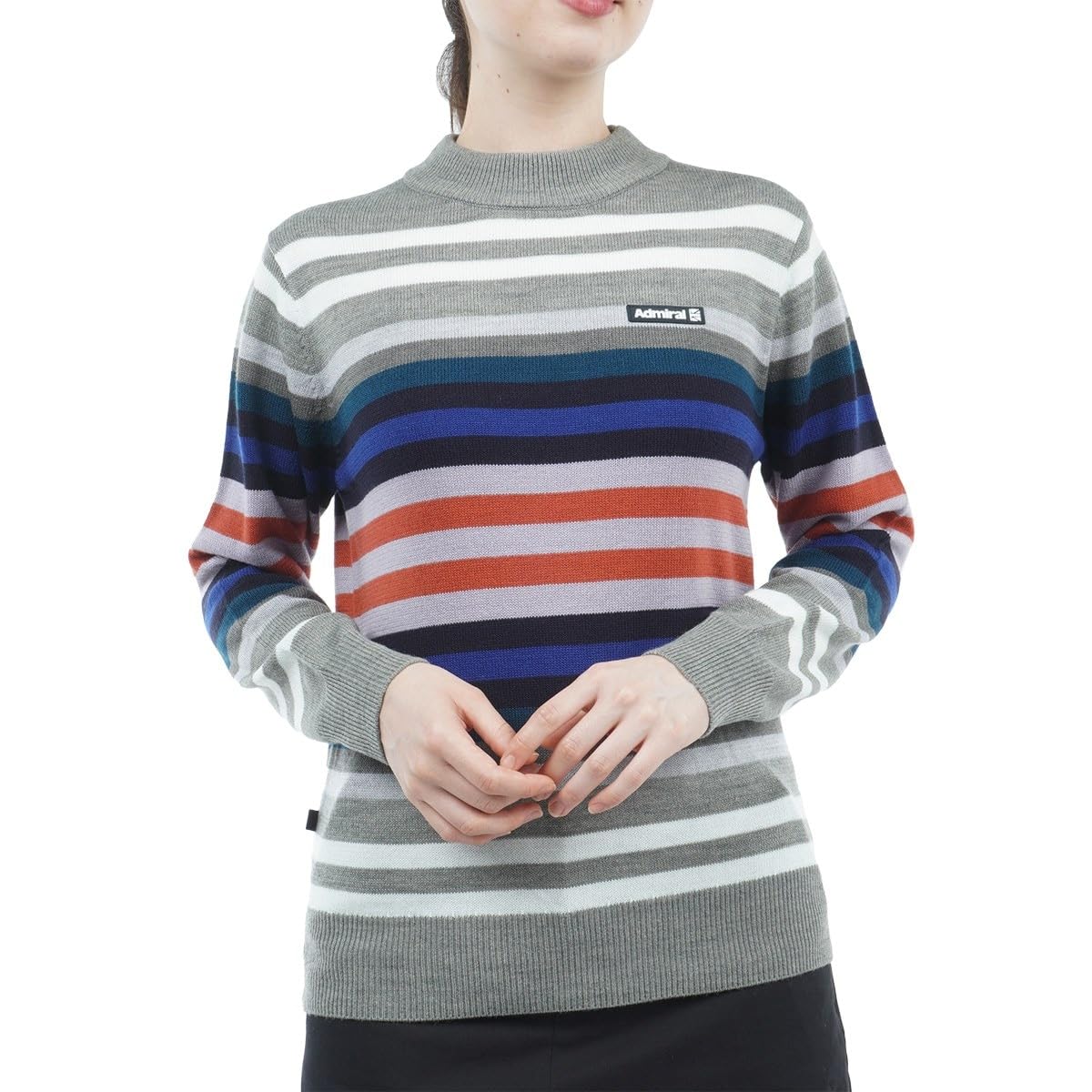 

Admiral Golf ADLA263 Women s Multicolor Striped Knit Sweater, Gray, Size L