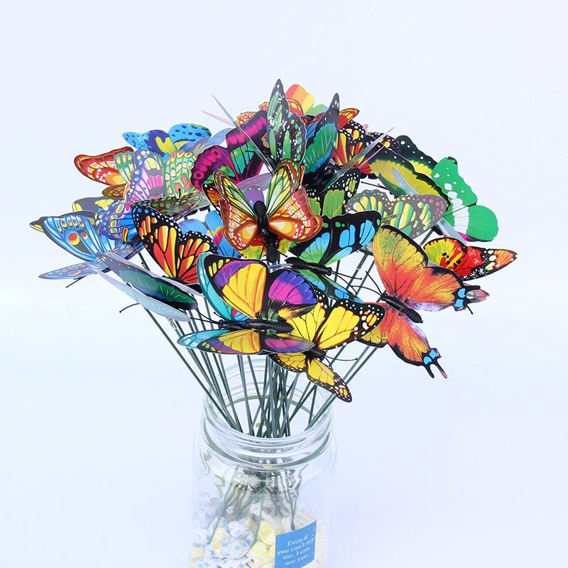 

Colorful Random Pattern3DArtificial Butterfly Stick10-20Personalized Outdoor Garden Ornaments Landscape Statues Sculptures