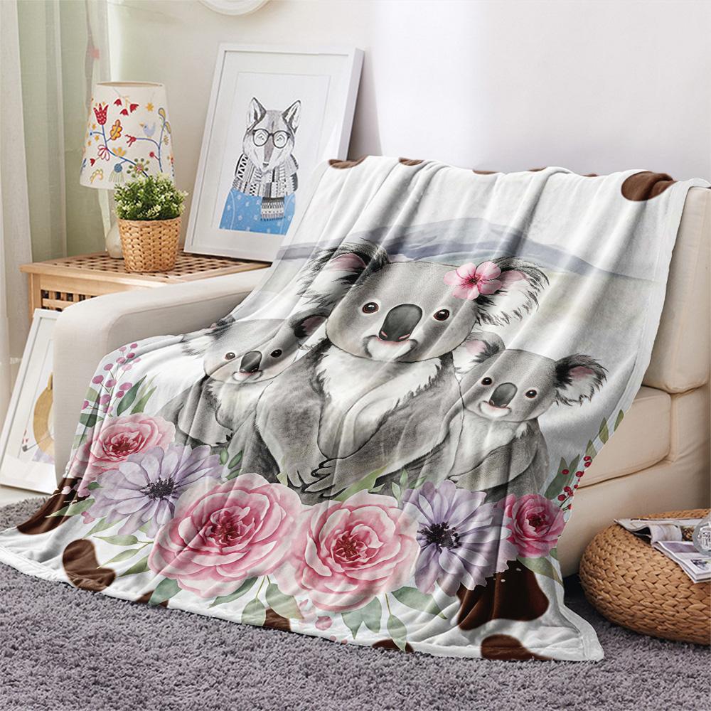 1PC Animals and textures Print FlAannel Blanket, High quality Comfortable for All Seasons, Home Decor, Warmth and Comfort