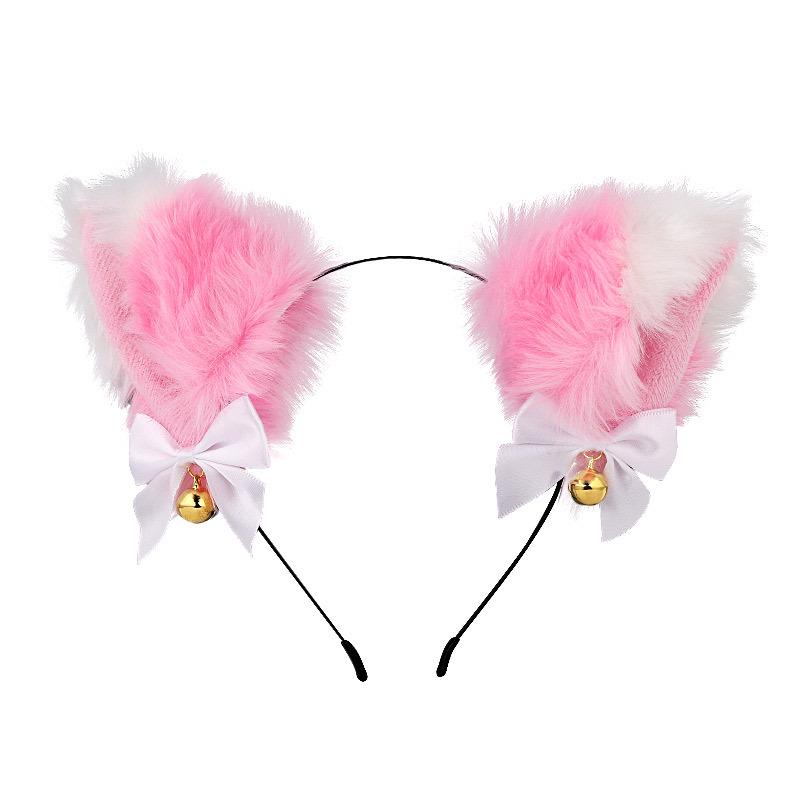 Cat Ears Bell Headband - Cosplay Catwoman Hair Accessory for Christmas & Halloween