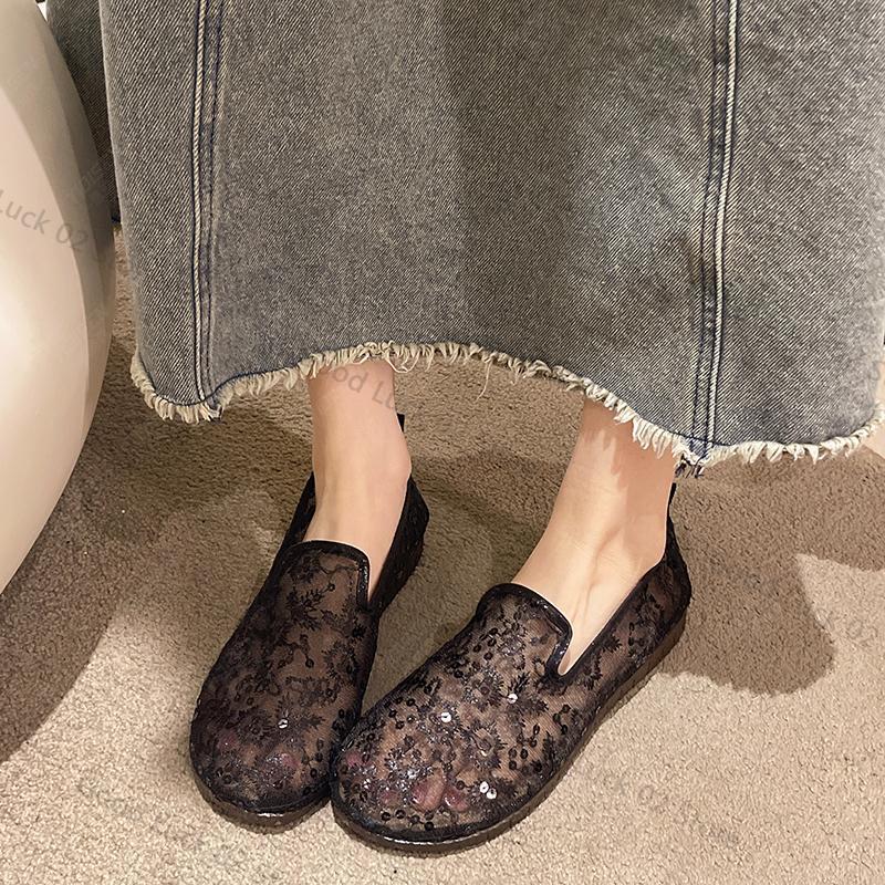 Fashion 2025 Women's Spring Sneakers for Women  Woman Shoes  Women's Summer Luxury  White Lace Ladies Hollow Flat Casual Shoes