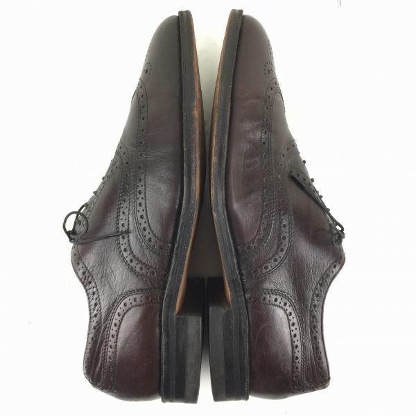 FREEMAN Vintage Full Brogue Wingtip Business Shoes Brown size 10.5D(USED)