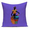Retro Characters Cushions Case African Woman Sofa Seat Decorative Pillow Cases Abstract Geometry Home Cushion Cover