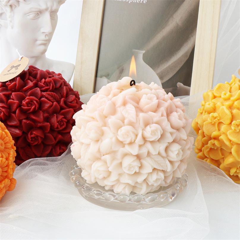 Silikonform für Lilienkugelkerzen, Schmetterlingsorchideen, Kirschblüten, Chrysanthemenkugeln, Kuchen und Schokolade