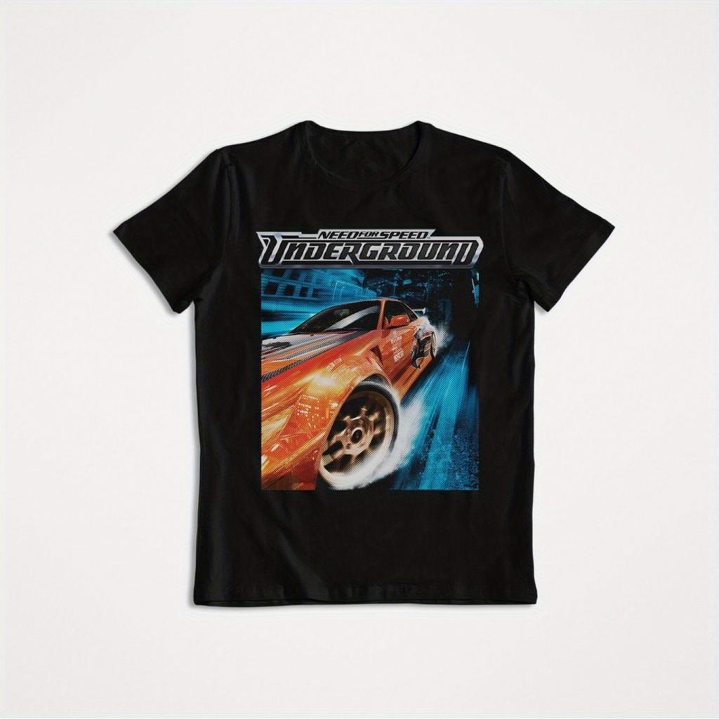 Pánské tričko Need for Speed Underground Vintage s grafickým potiskem Retro herní tričko s ikonickým potiskem závodního loga Umění svalových aut Tričko